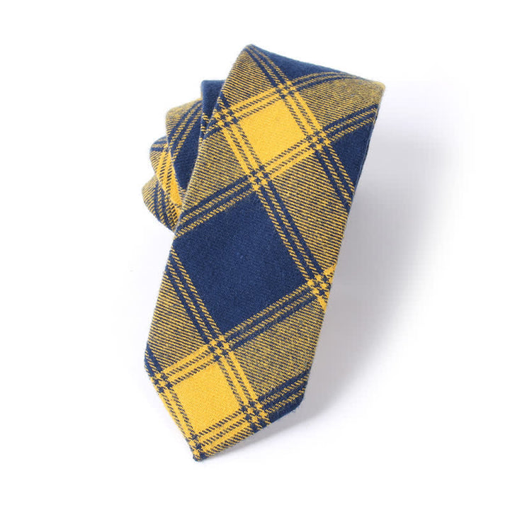 Accesorio para traje formal de hombre, corbata de algodón a cuadros