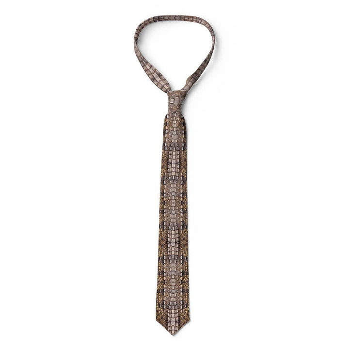 Corbata divertida y elegante con estampado de piel de animal para hombre