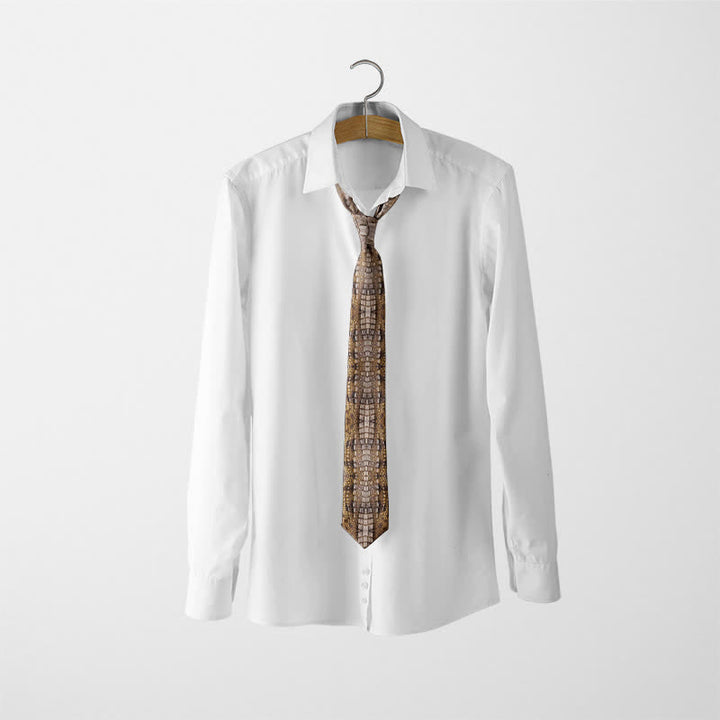 Corbata divertida y elegante con estampado de piel de animal para hombre
