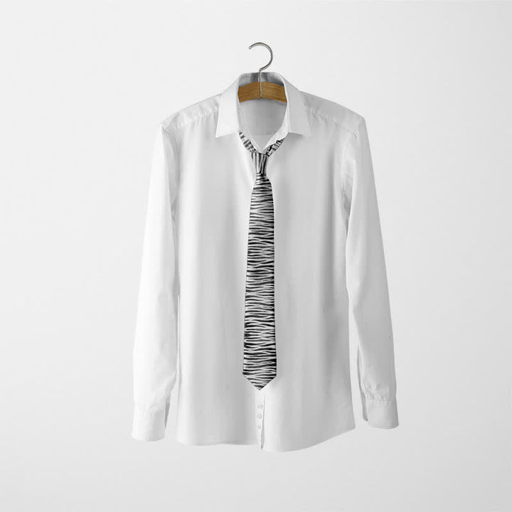 Corbata divertida y elegante con estampado de piel de animal para hombre