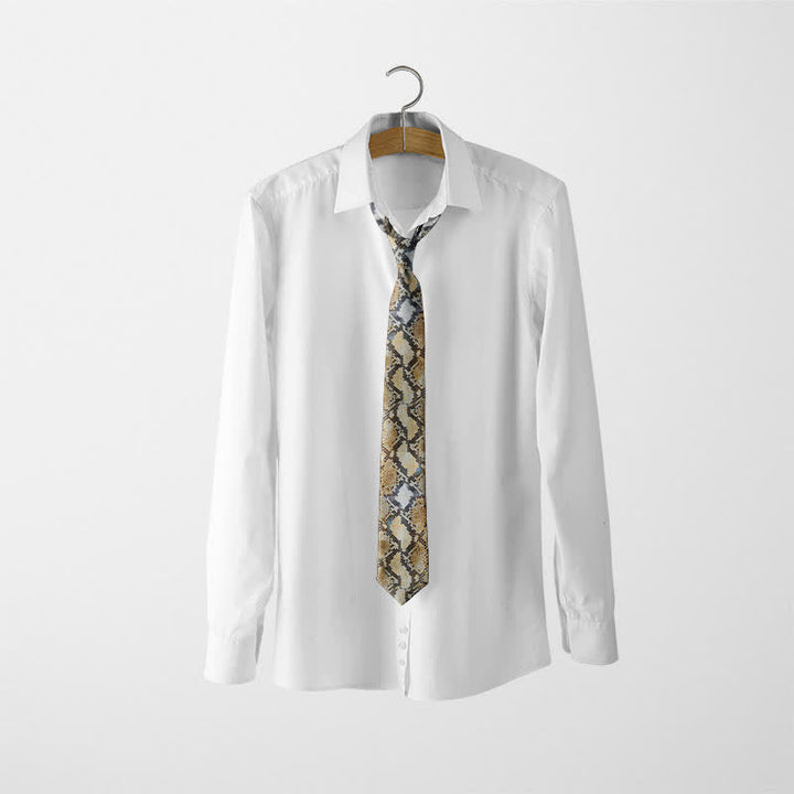 Corbata divertida y elegante con estampado de piel de animal para hombre