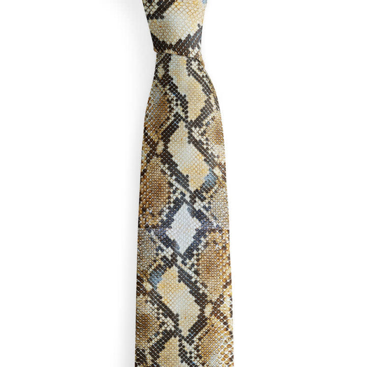 Corbata divertida y elegante con estampado de piel de animal para hombre