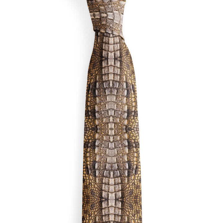 Corbata divertida y elegante con estampado de piel de animal para hombre