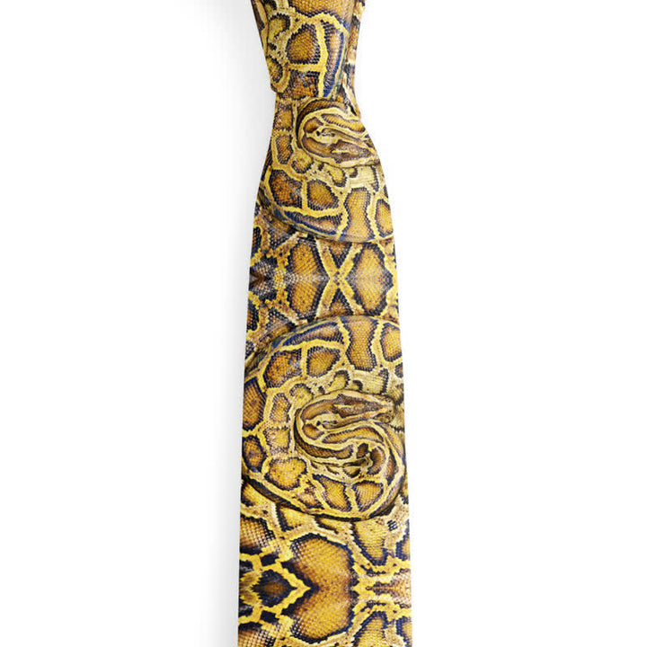 Corbata divertida y elegante con estampado de piel de animal para hombre