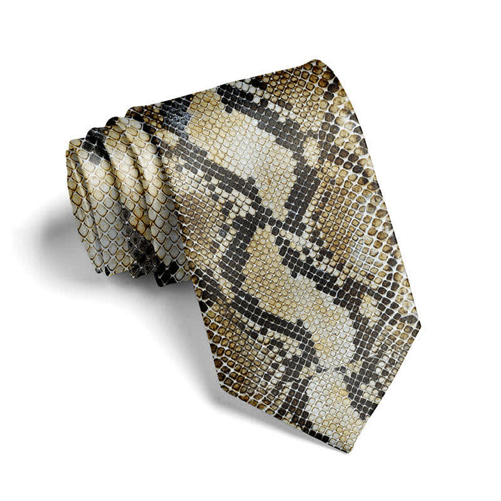 Corbata divertida y elegante con estampado de piel de animal para hombre