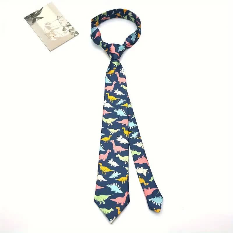 Accesorio de moda para traje con estampado de dinosaurio colorido para hombre