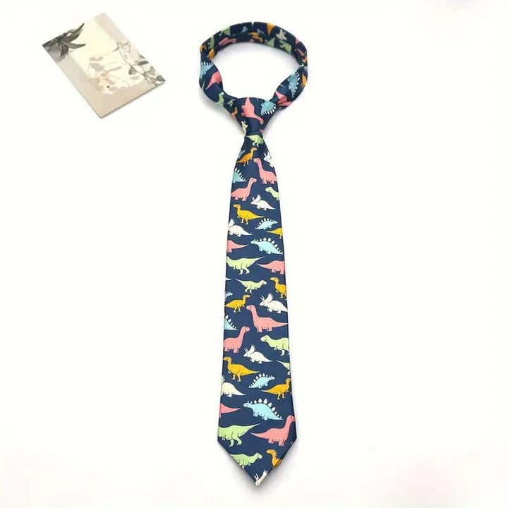 Accesorio de moda para traje con estampado de dinosaurio colorido para hombre