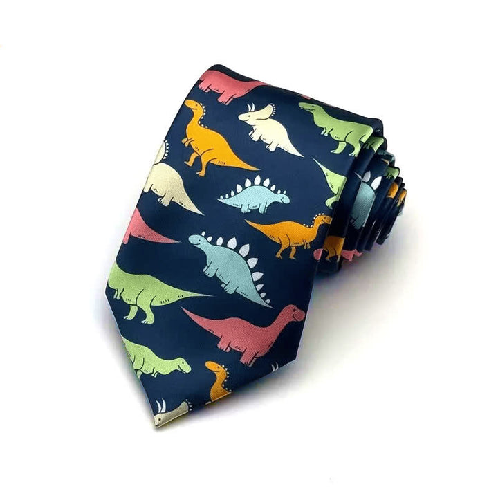 Accesorio de moda para traje con estampado de dinosaurio colorido para hombre