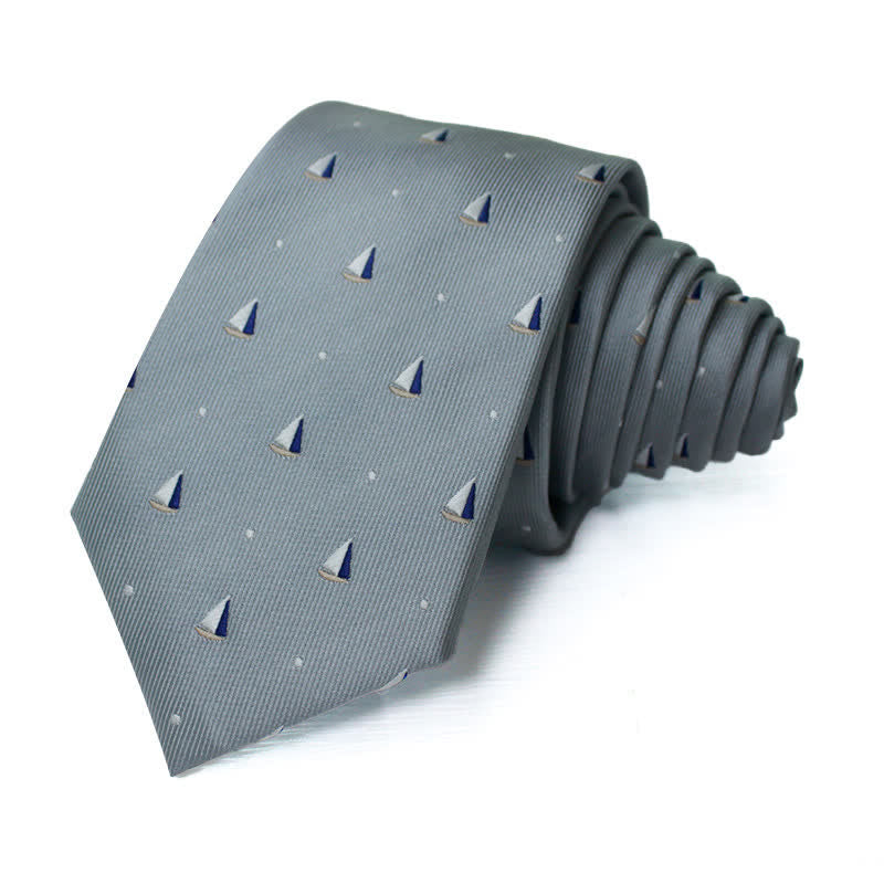 Corbata para hombre con motivos de veleros náuticos de dibujos animados