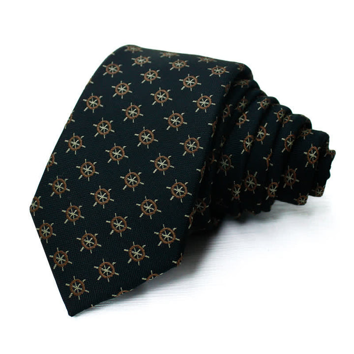 Corbata para hombre con motivos de timón de barco marino