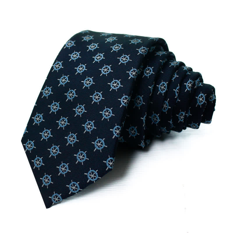 Corbata para hombre con motivos de timón de barco marino