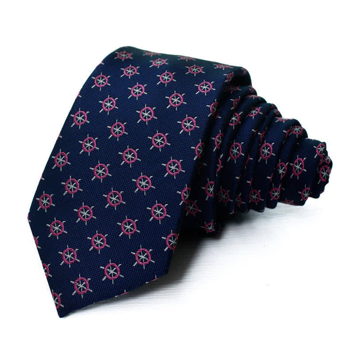 Corbata para hombre con motivos de timón de barco marino