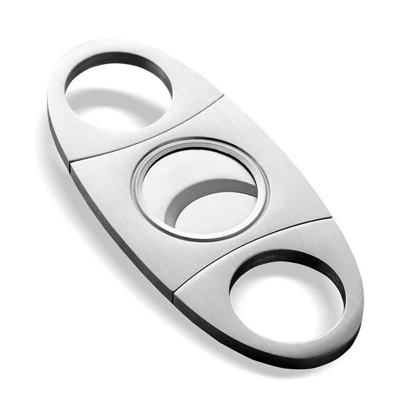 Estuche de cuero para humidor de puros de 3 dedos con cortador de puros