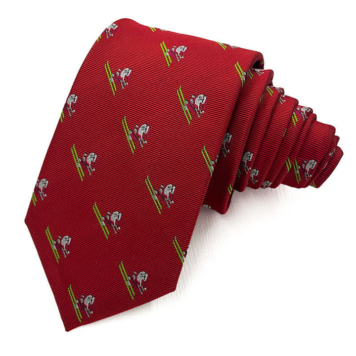 Corbata para hombre con motivos navideños divertidos de Papá Noel