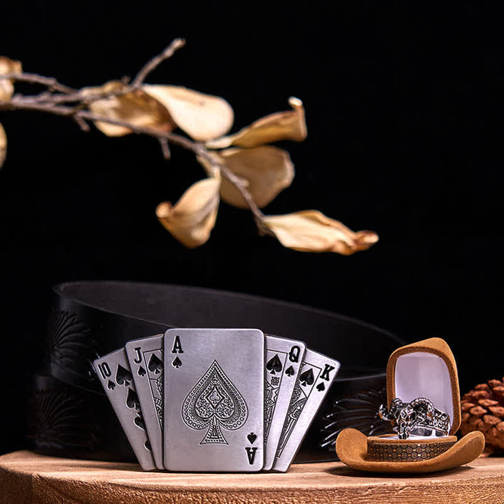 Juego de hebillas de encendedor de Ace Poker DIY con forma de cabra fantasma