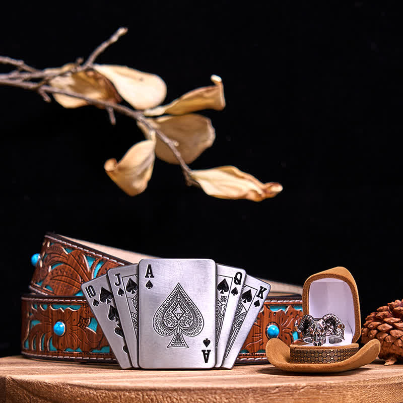 Juego de hebillas de encendedor de Ace Poker DIY con forma de cabra fantasma