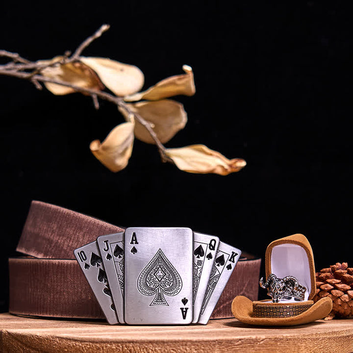 Juego de hebillas de encendedor de Ace Poker DIY con forma de cabra fantasma