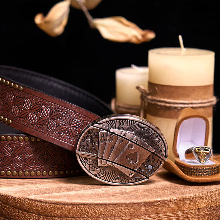Juego de hebillas de cinturón con forma de cuchillo oculto, estilo retro, con anilla de toro, para armar uno mismo.