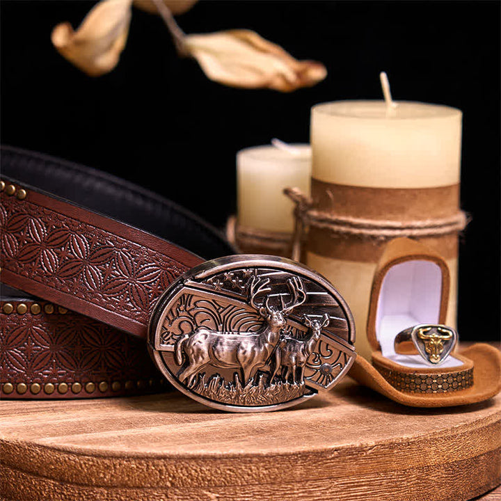Juego de hebillas de cinturón con forma de cuchillo oculto, estilo retro, con anilla de toro, para armar uno mismo.