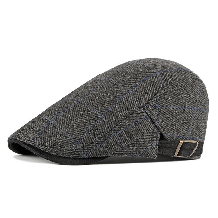 Boina plana de algodón estilo Gatsby con diseño de espiga vintage
