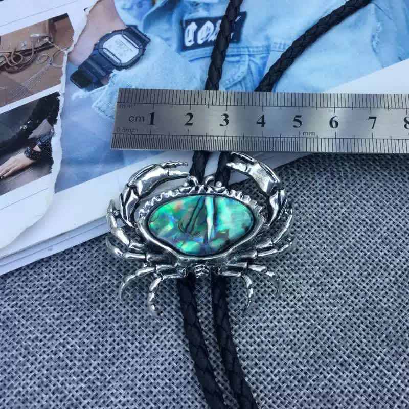 Colgante de concha de abulón de cangrejo extraíble con lazo de bolo