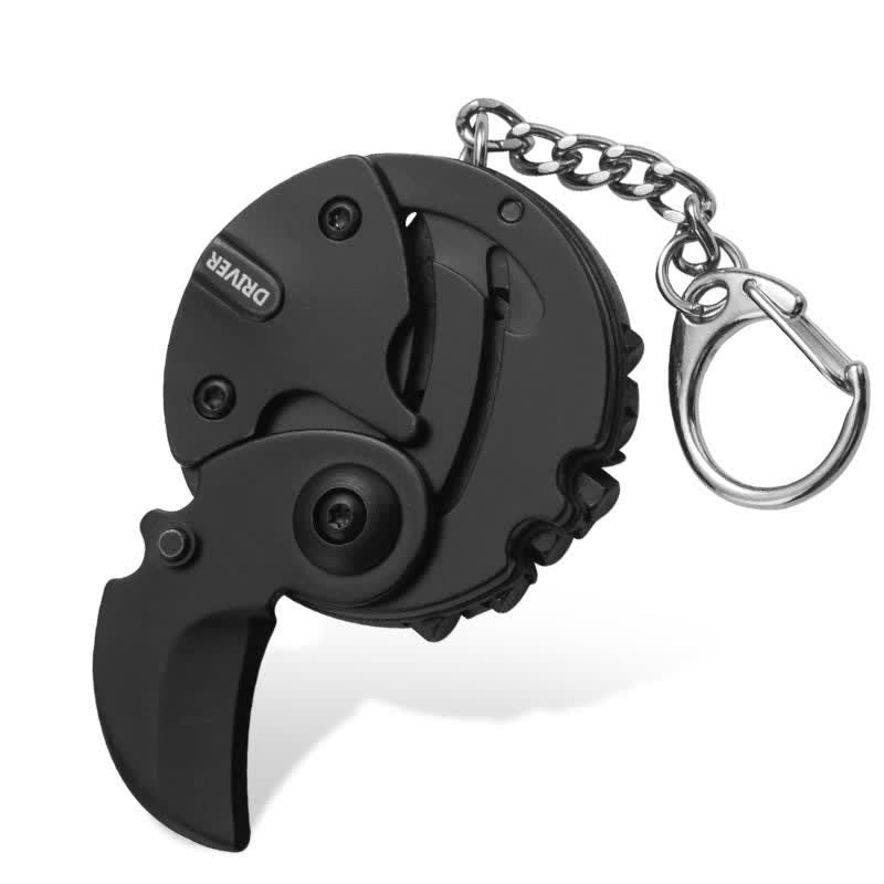 Cuchillo multiusos 8 en 1, destornillador, herramienta EDC, llavero - Negro - image 8