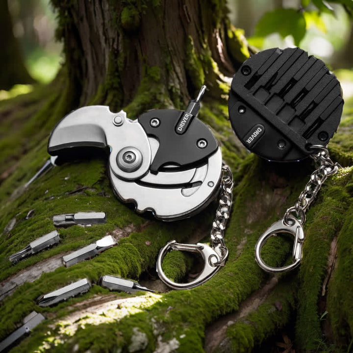 Cuchillo multiusos 8 en 1, destornillador, herramienta EDC, llavero