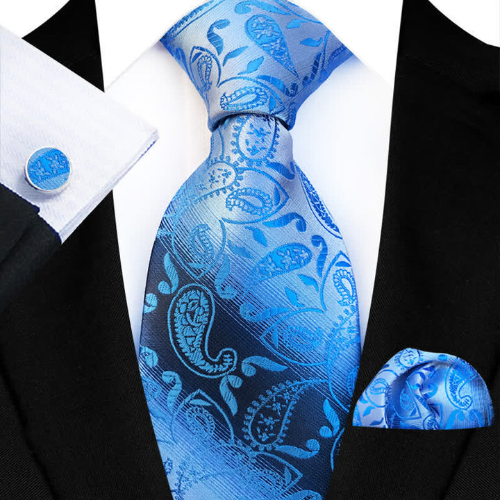 Conjunto de 3 corbatas de cachemira con degradado elegante para hombre