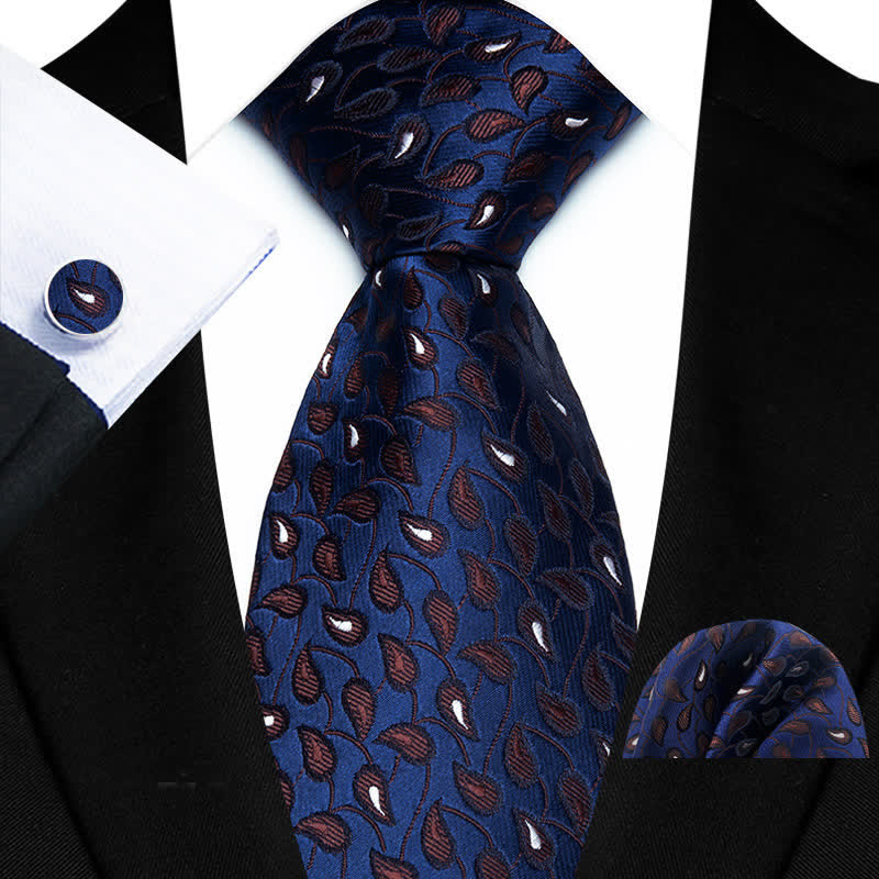 Conjunto de 3 corbatas con estampado de cachemira sutil para hombre
