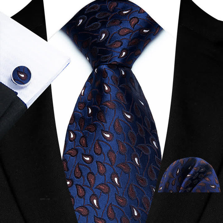Conjunto de 3 corbatas con estampado de cachemira sutil para hombre