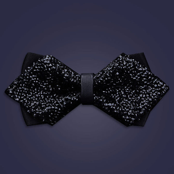 Pajarita informal de moda con cristales y diamantes de imitación para hombre