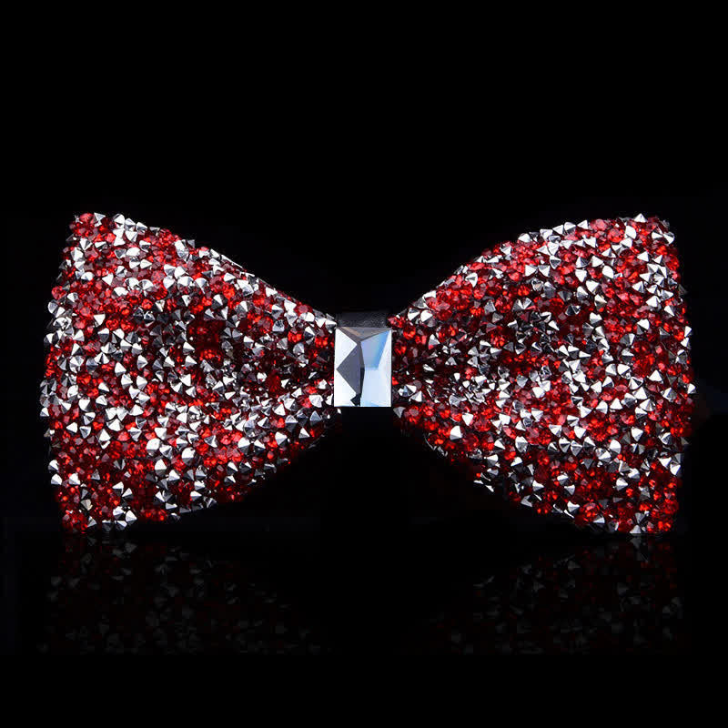 Pajarita informal de moda con cristales y diamantes de imitación para hombre