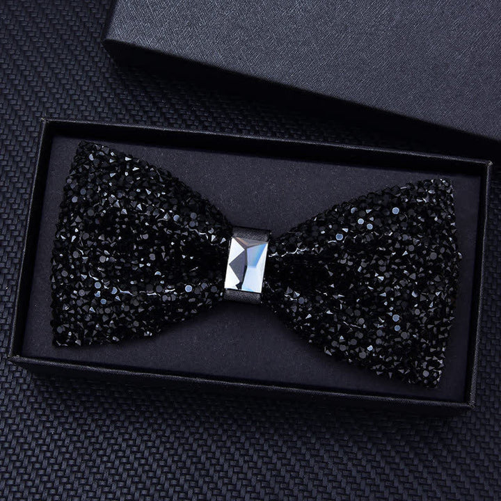 Pajarita informal de moda con cristales y diamantes de imitación para hombre