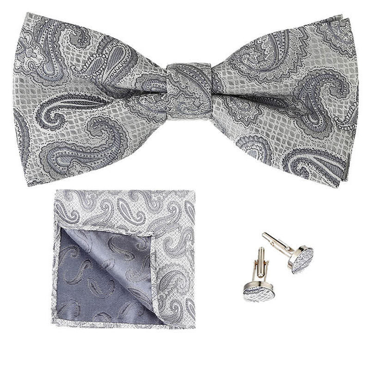 Conjunto de 3 pajaritas clásicas de cachemira para hombre