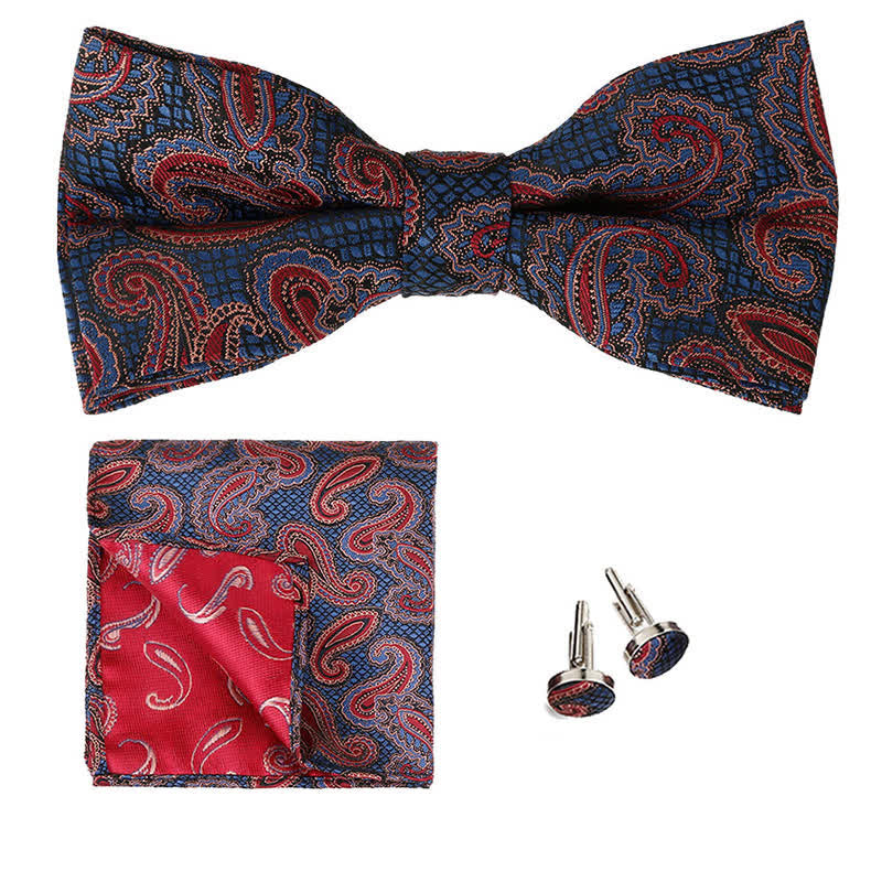 Conjunto de 3 pajaritas clásicas de cachemira para hombre