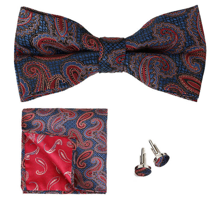 Conjunto de 3 pajaritas clásicas de cachemira para hombre