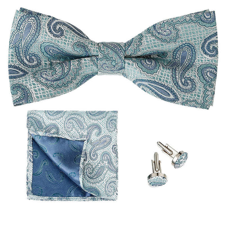 Conjunto de 3 pajaritas clásicas de cachemira para hombre