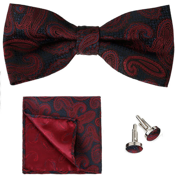 Conjunto de 3 pajaritas clásicas de cachemira para hombre