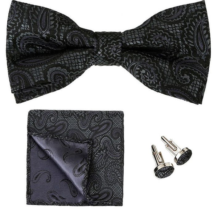 Conjunto de 3 pajaritas clásicas de cachemira para hombre