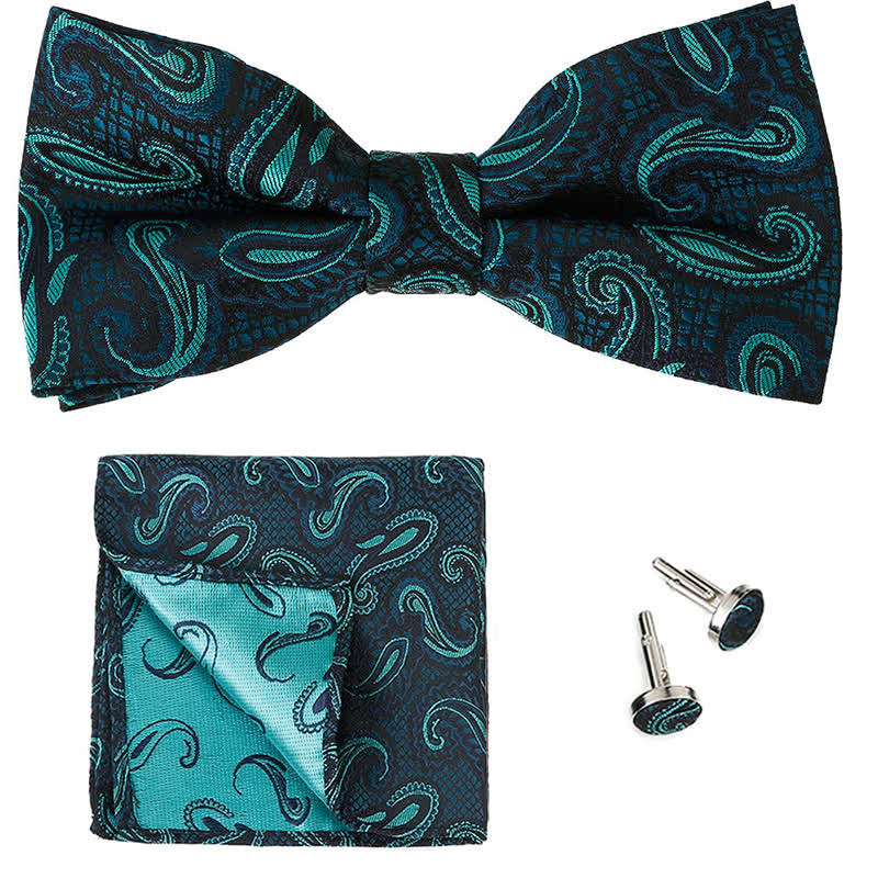 Conjunto de 3 pajaritas clásicas de cachemira para hombre