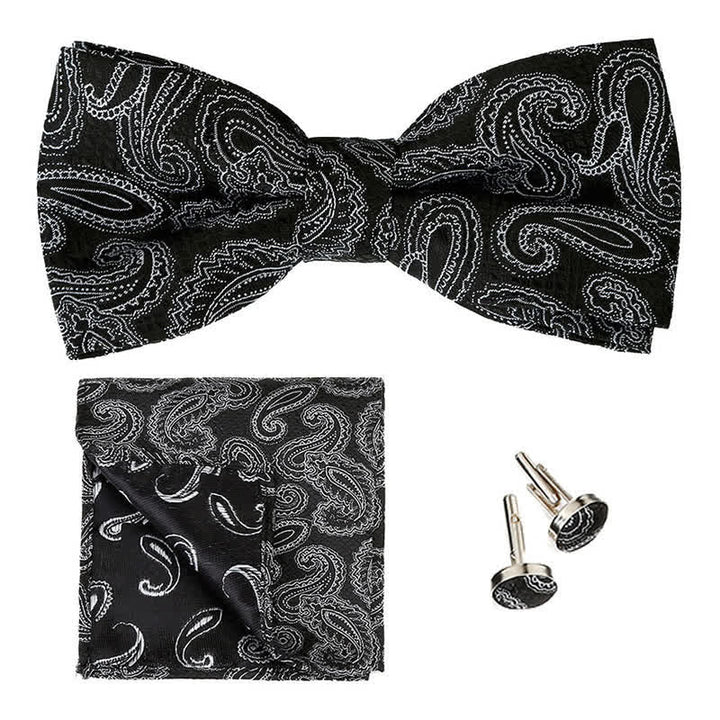 Conjunto de 3 pajaritas clásicas de cachemira para hombre
