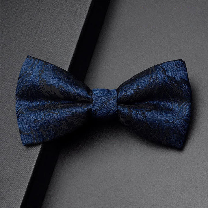 Conjunto de 3 pijamas con bolsillo y diseño de cachemira azul marino para hombre