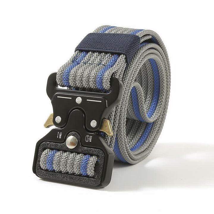Cinturón táctico resistente con botones de liberación para hombre.