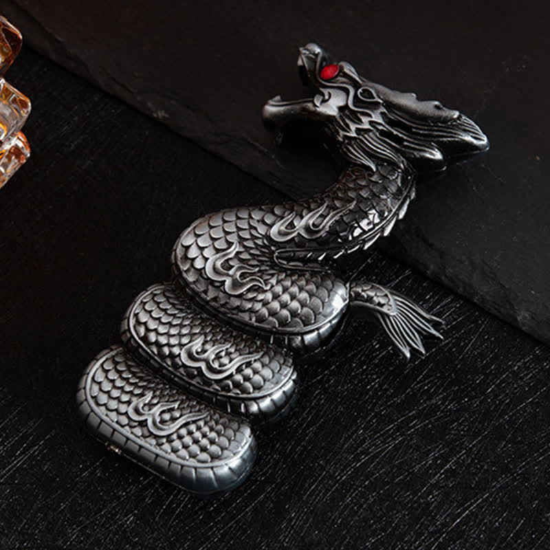 Encendedor de butano recargable con forma de dragón, creativo y único