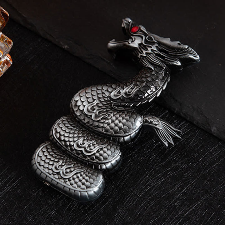 Encendedor de butano recargable con forma de dragón, creativo y único