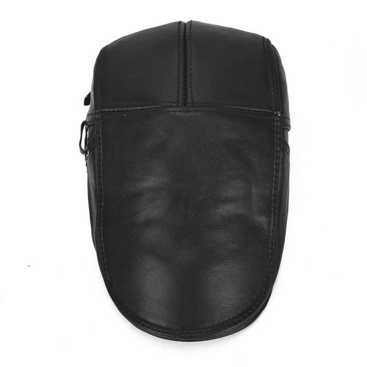 Boina de piel de vaca con cordones laterales