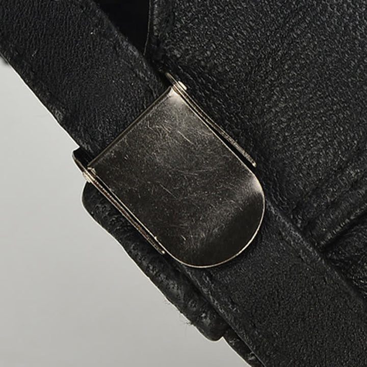 Boina de piel de vaca con cordones laterales