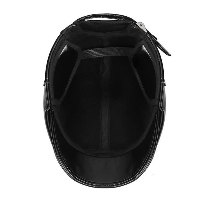 Boina negra informal con orejeras cálidas para invierno