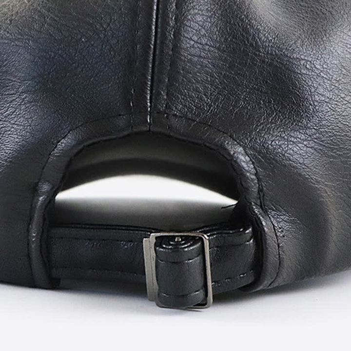 Boina de cuero estilo vendedor de periódicos con diseño de costura de estilo retro