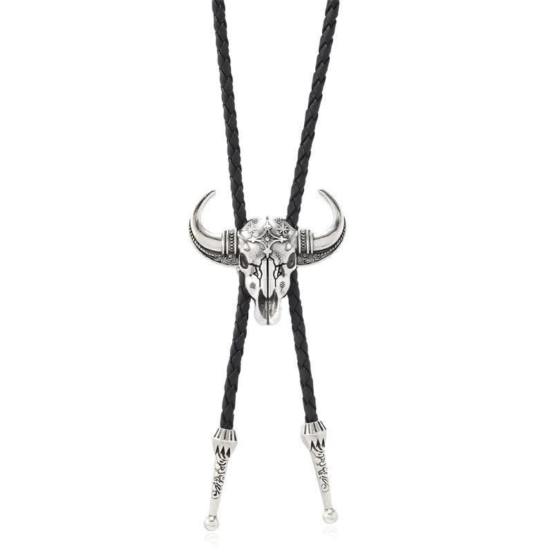 Corbata de bolo con diseño turquesa de estilo occidental con forma de corazón de toro